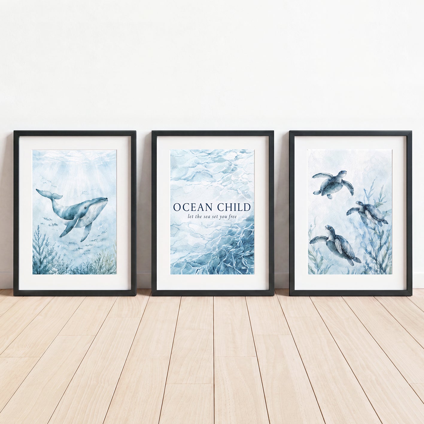 Ocean Child - Set of 3 - Printed Wall Art