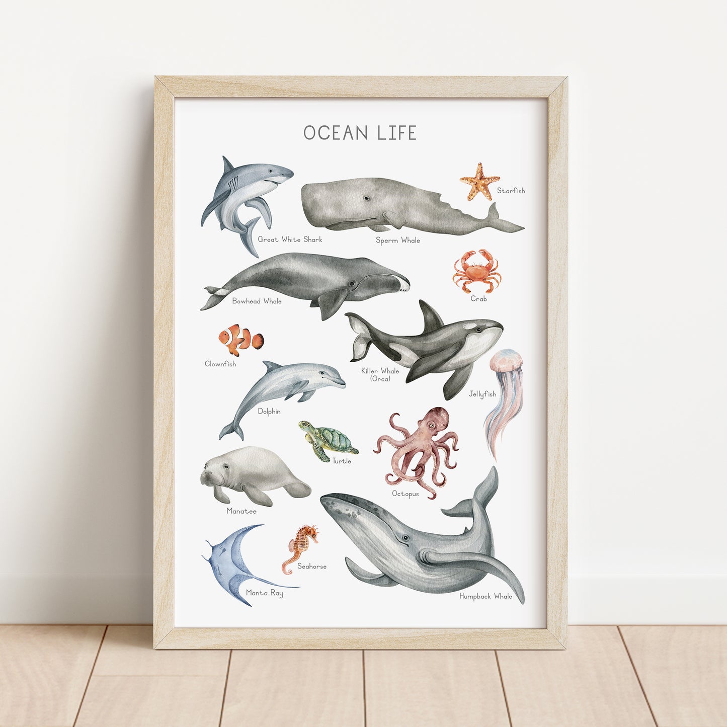 Ocean Animals - Printable Wall Art - Instant Download