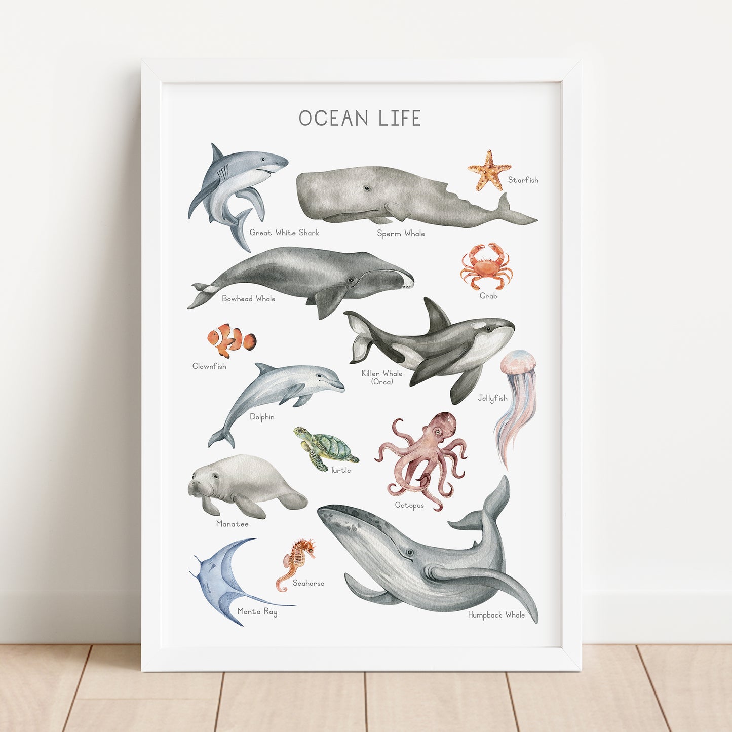 Ocean Animals - Printable Wall Art - Instant Download
