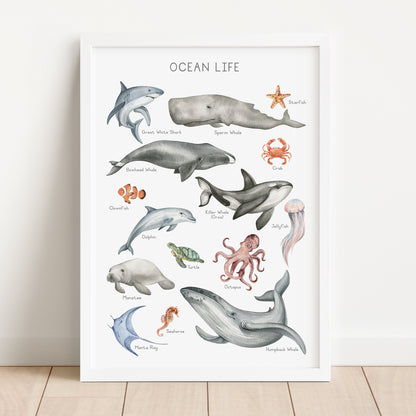 Ocean Animals - Printable Wall Art - Instant Download