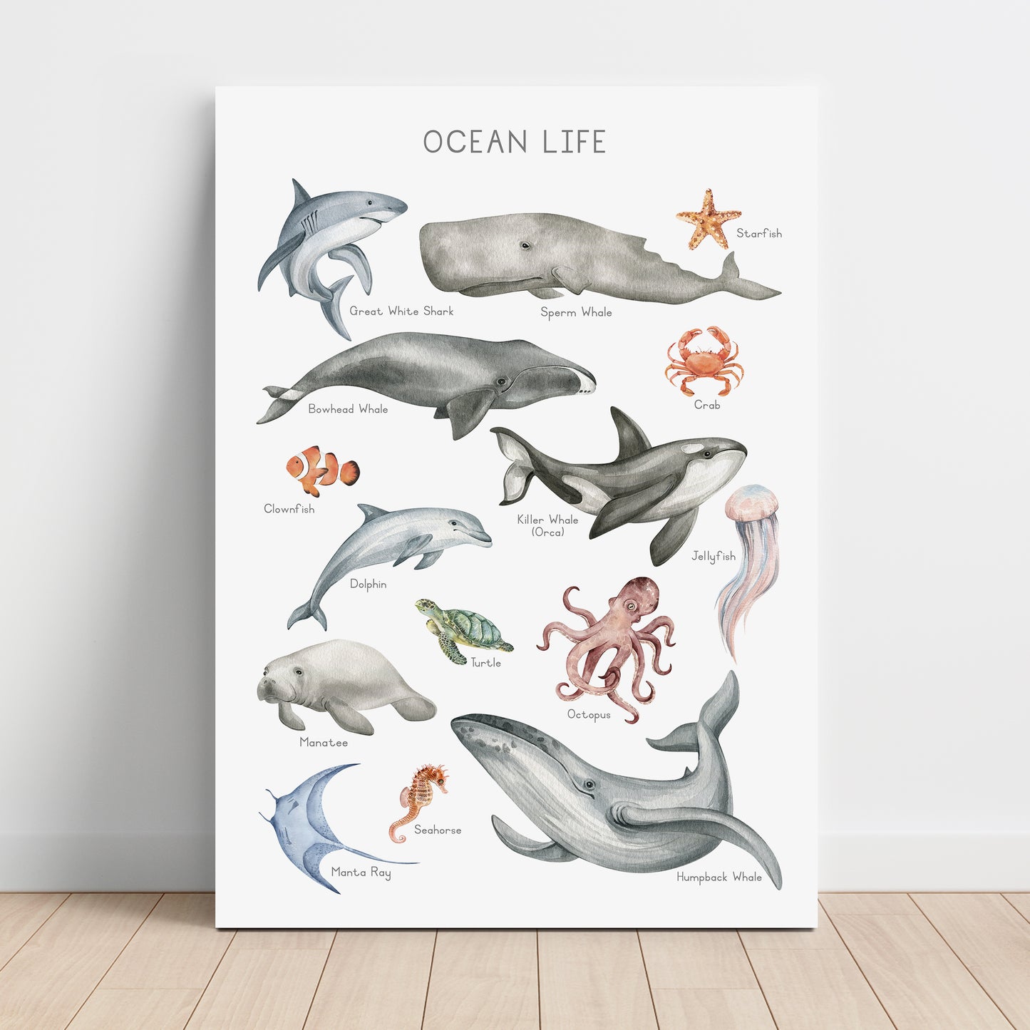 Ocean Animals - Printable Wall Art - Instant Download
