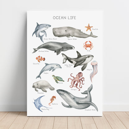 Ocean Animals - Printable Wall Art - Instant Download