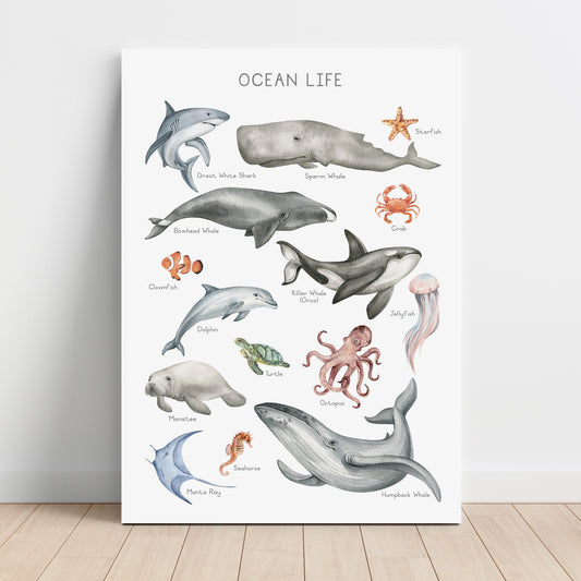 Ocean Animals - Printable Wall Art - Instant Download