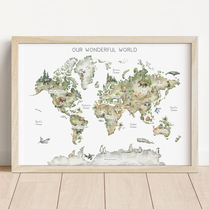 World - Printable Wall Art - Instant Download
