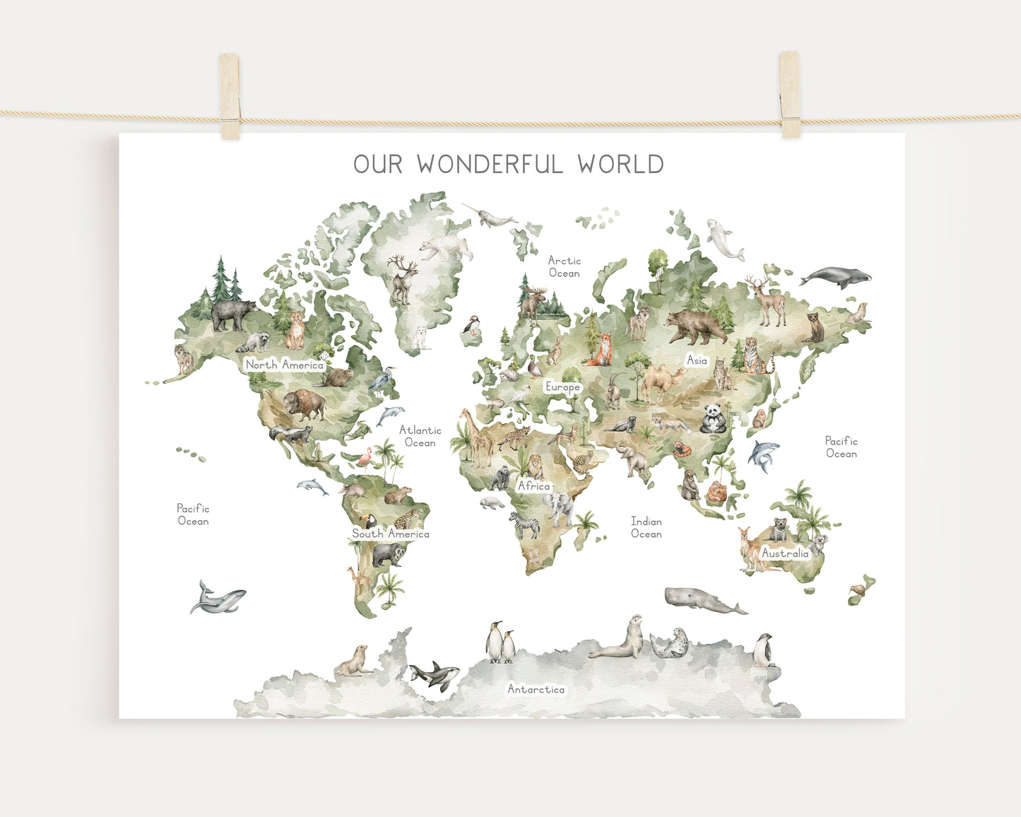 World - Printable Wall Art - Instant Download