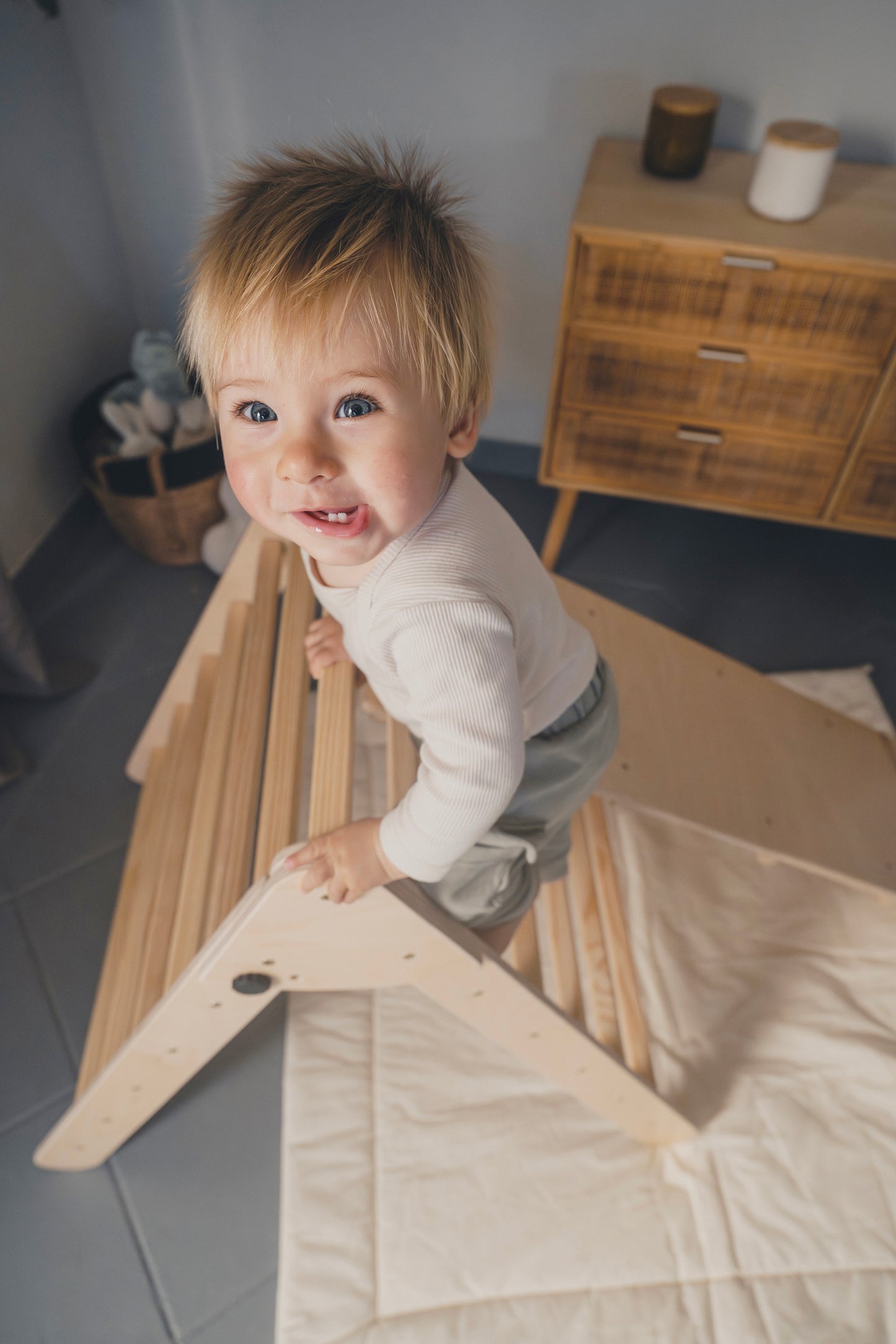 Pikler Triangle | Montessori Climbing Frame with Optional Slide