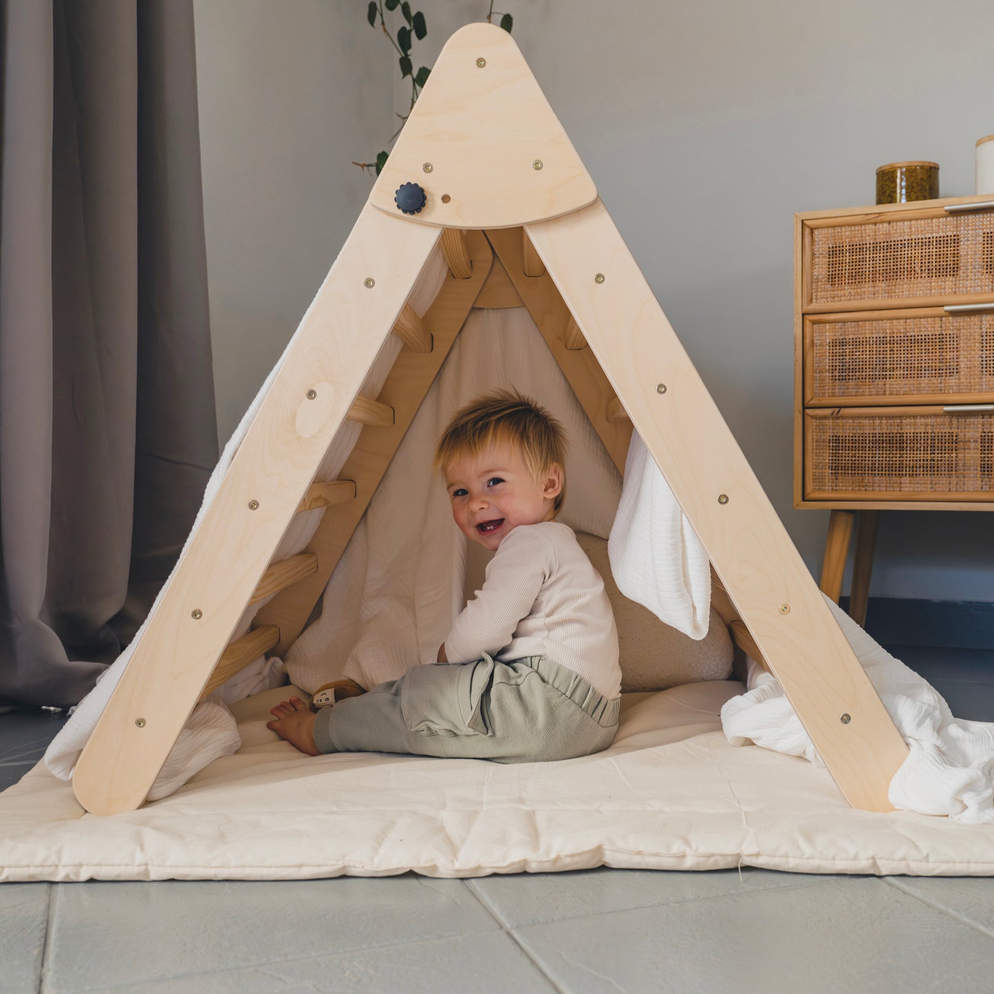 Pikler Triangle | Montessori Climbing Frame with Optional Slide