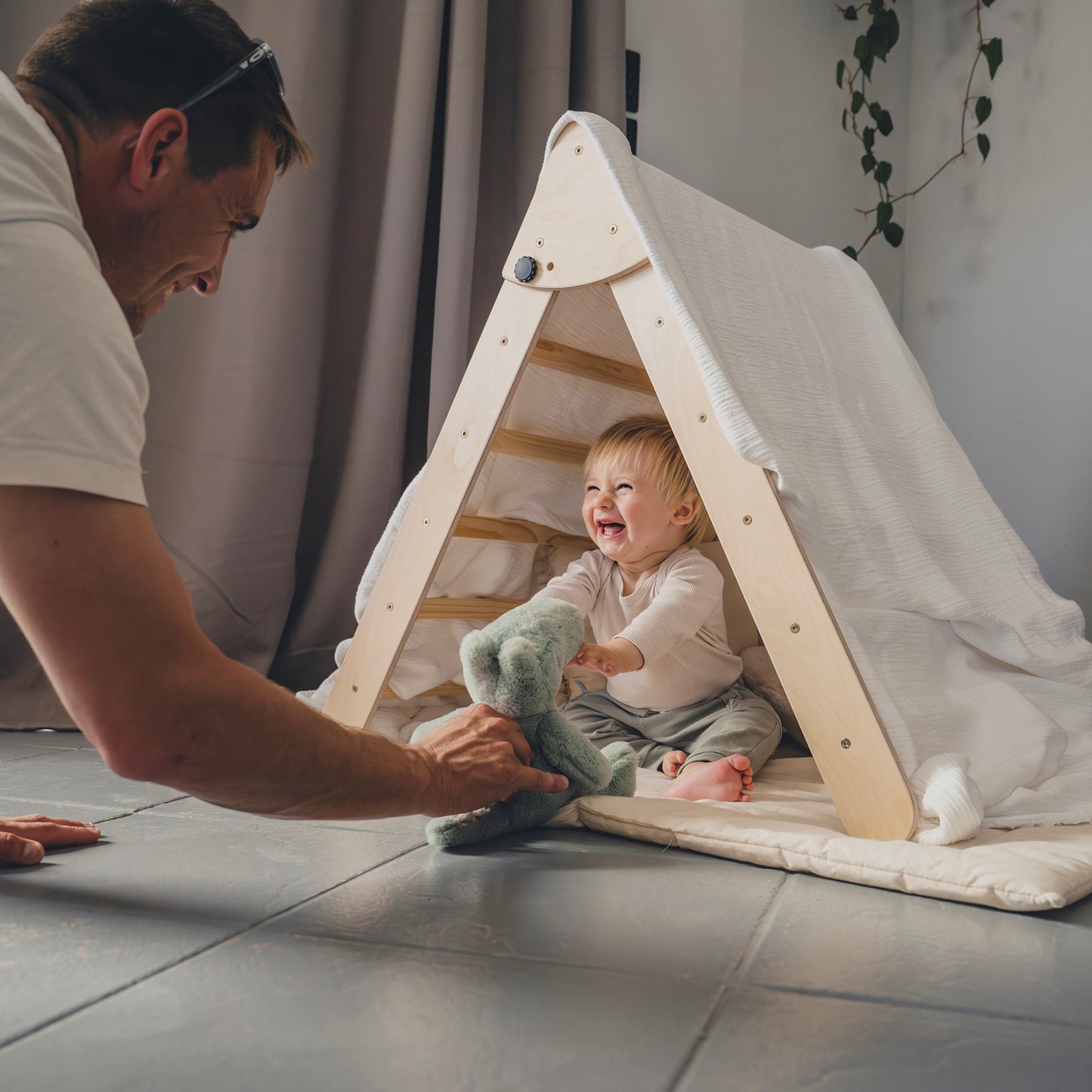 Pikler Triangle | Montessori Climbing Frame with Optional Slide