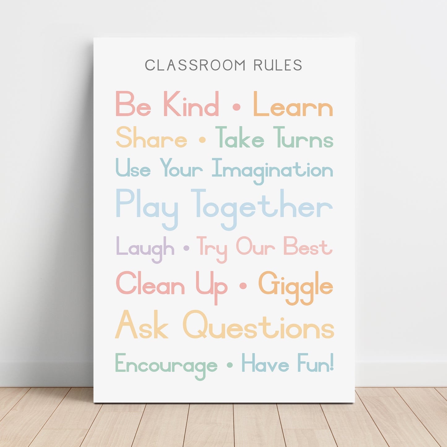 Classroom Rules - Printable Wall Art - Instant Download