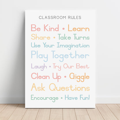 Classroom Rules - Printable Wall Art - Instant Download