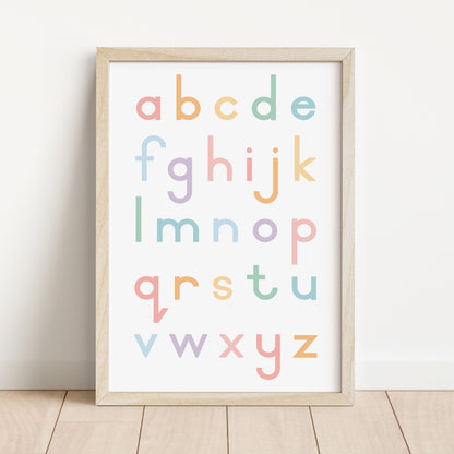 Alphabet Lower Case - Printable Wall Art - Instant Download