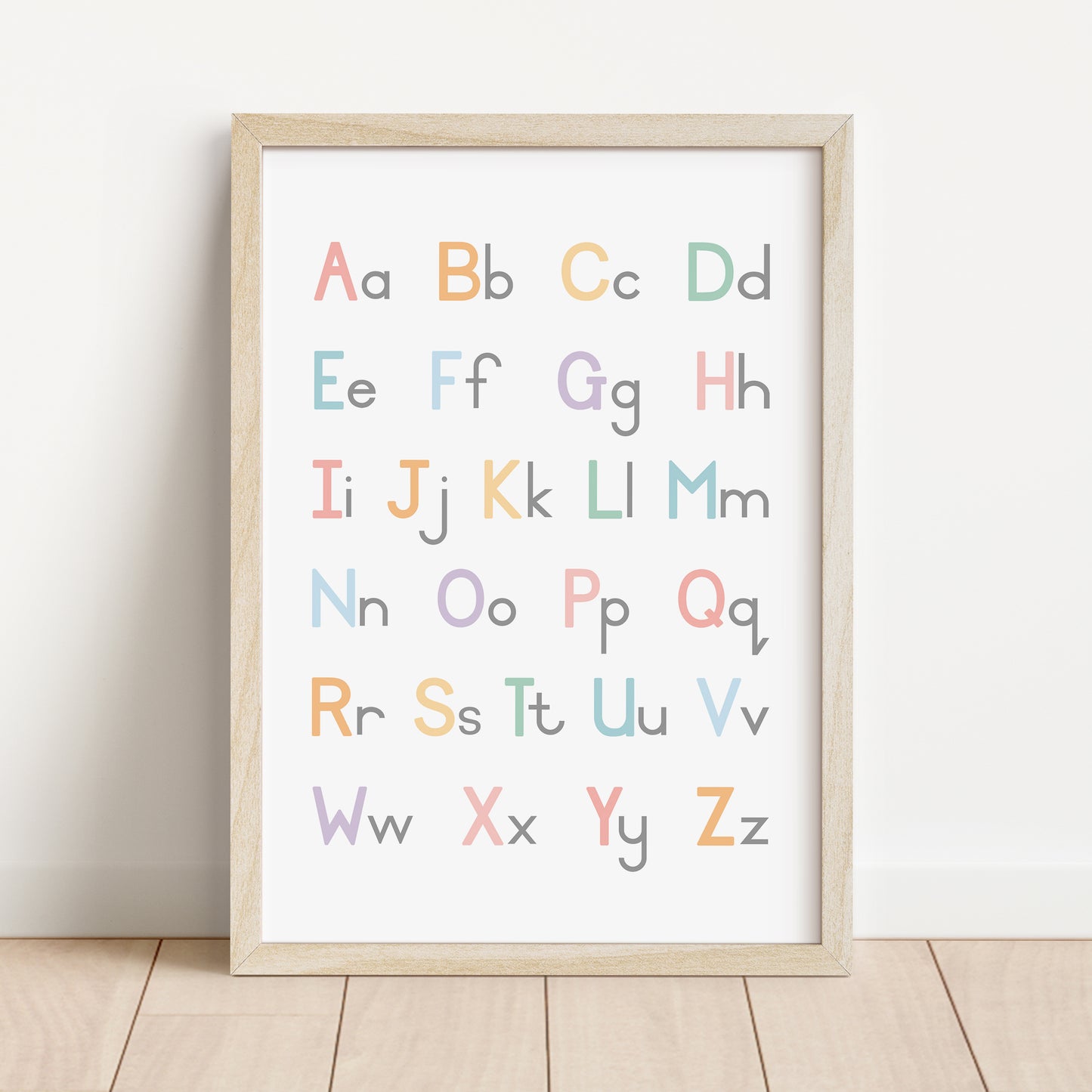 Alphabet Capitals & Lower Case - Printable Wall Art - Instant Download