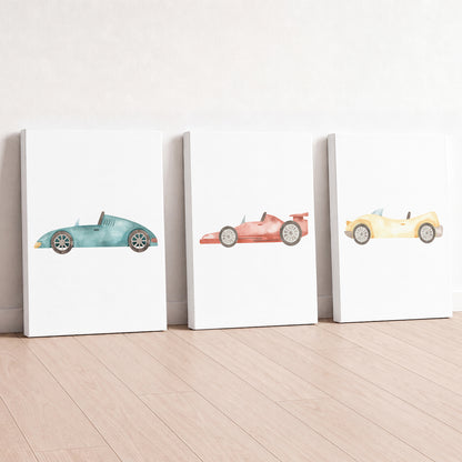 Little Racer - Set of 3 - Printed Wall Art