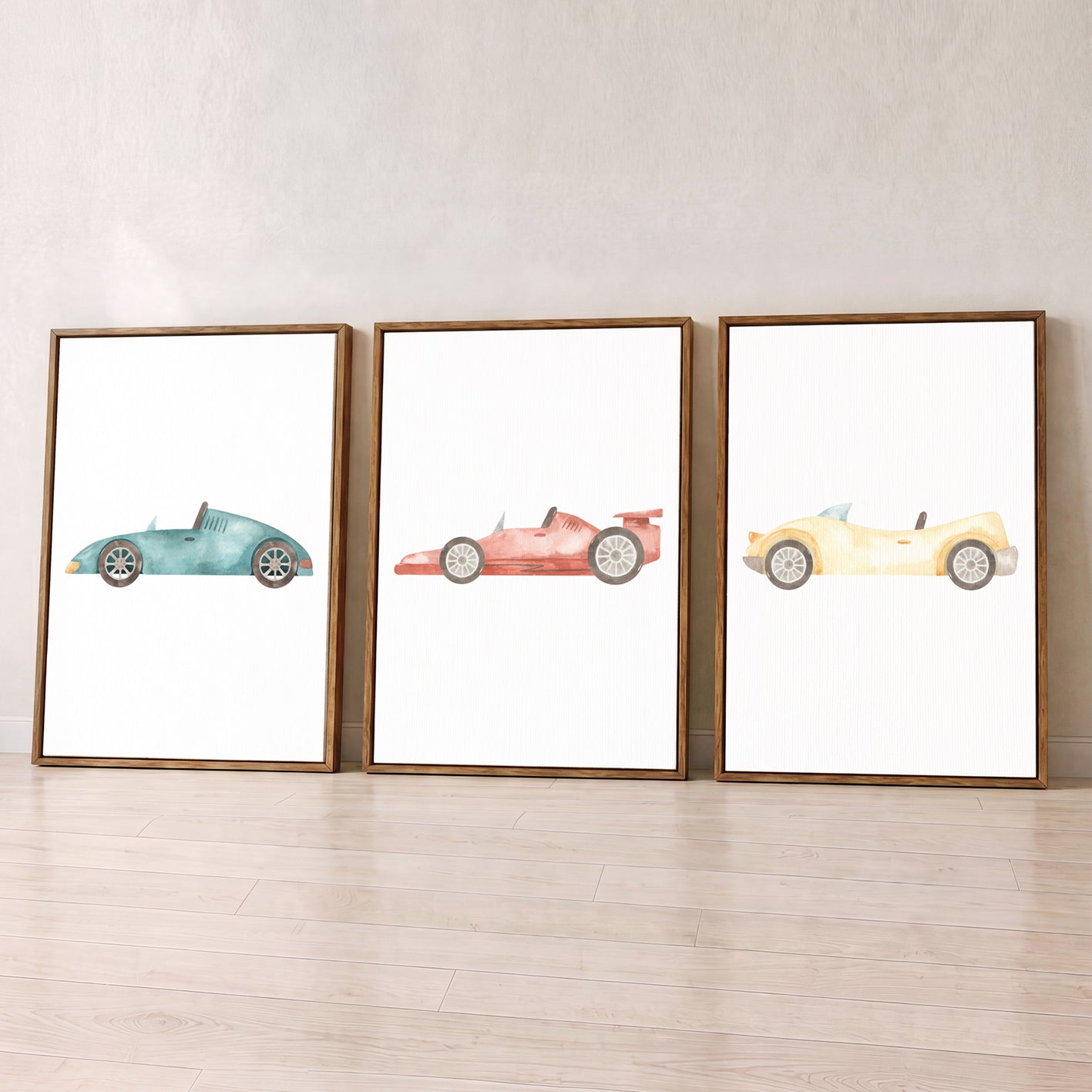 Little Racer - Set of 3 - Printed Wall Art