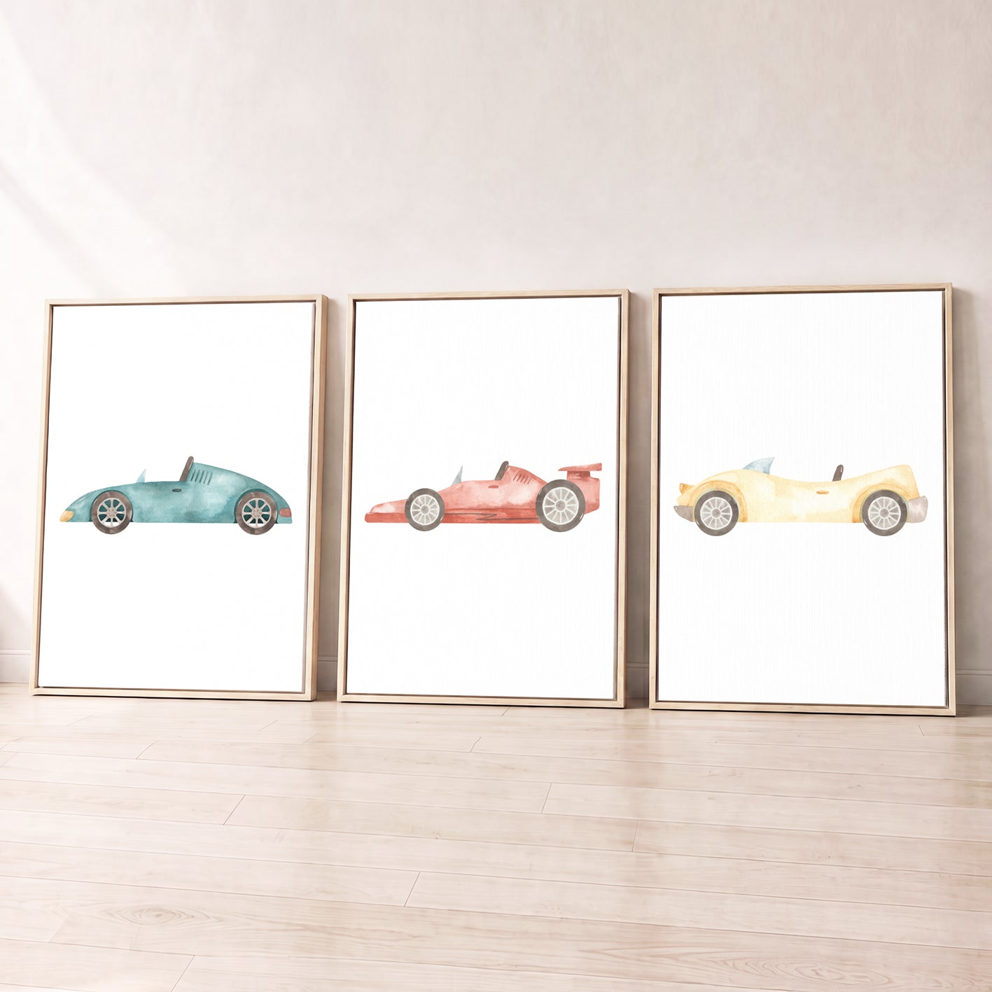 Little Racer - Set of 3 - Printed Wall Art