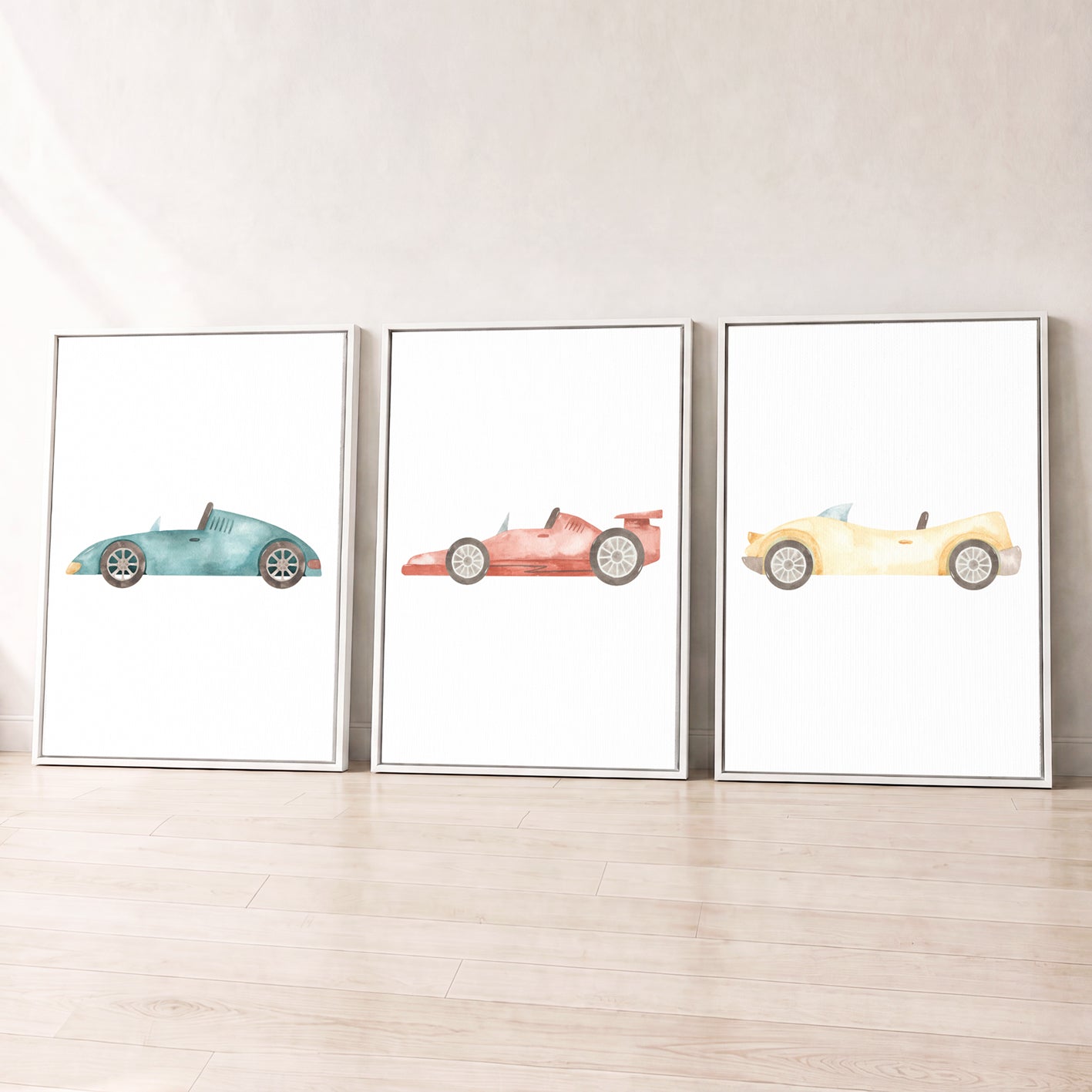 Little Racer - Set of 3 - Printed Wall Art
