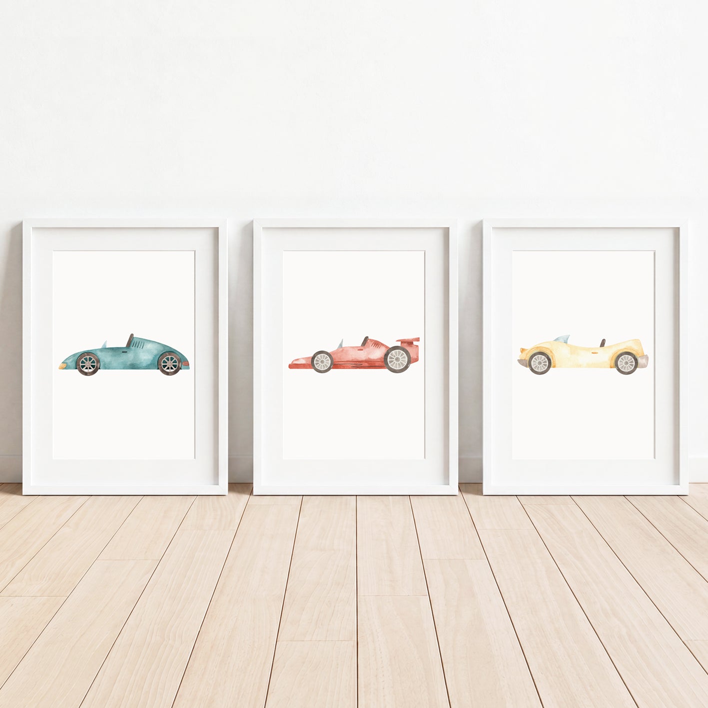 Little Racer - Set of 3 - Printed Wall Art