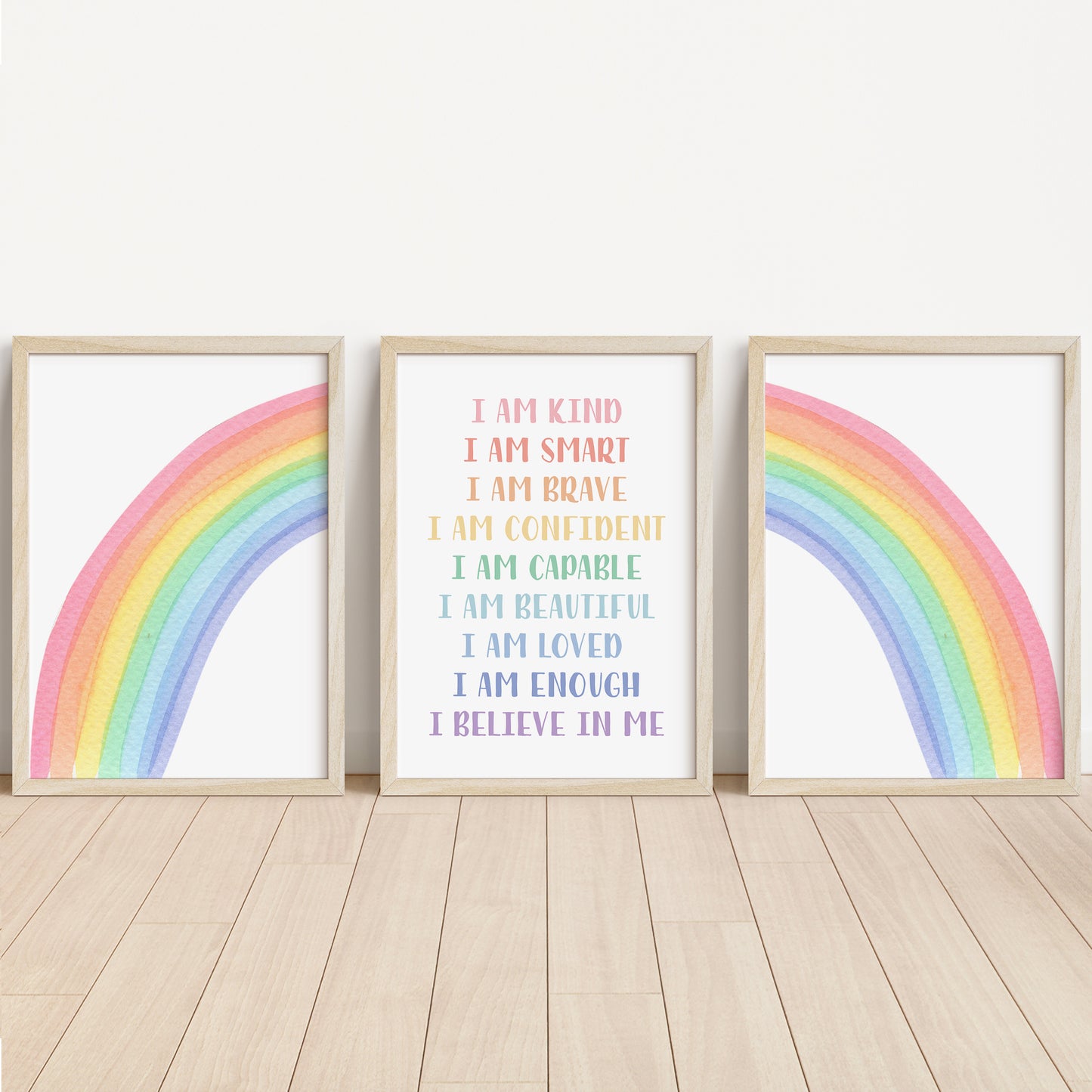 Rainbow Affirmations - Printable Wall Art - Instant Download