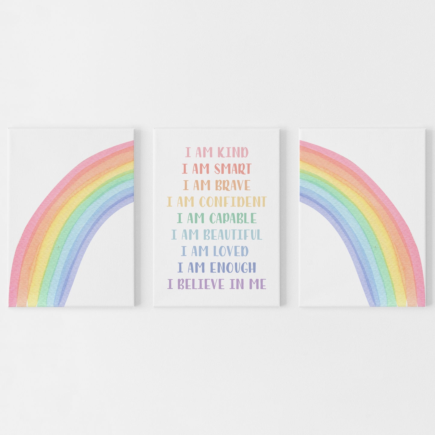 Rainbow Affirmations - Printable Wall Art - Instant Download