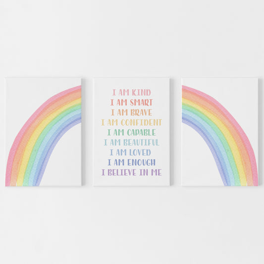 Rainbow Affirmations - Printable Wall Art - Instant Download