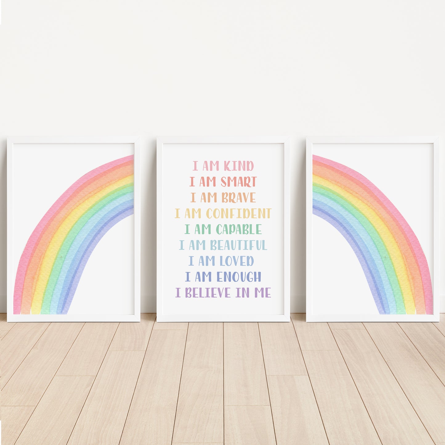 Rainbow Affirmations - Printable Wall Art - Instant Download