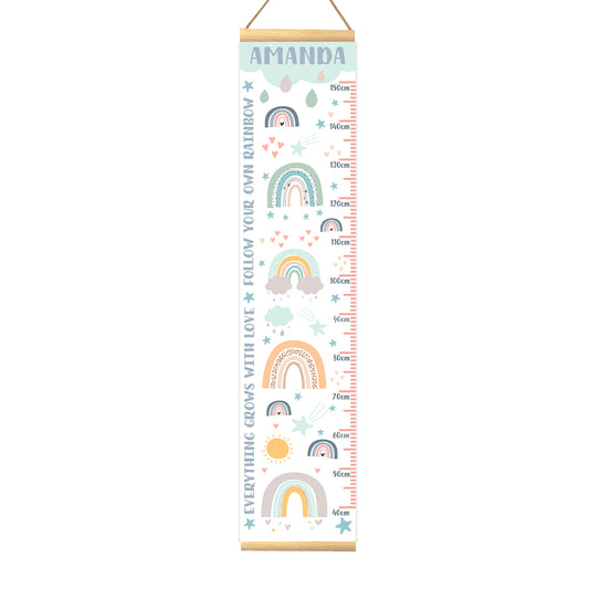 Height Chart – Rainbow – Blue | Growth Chart