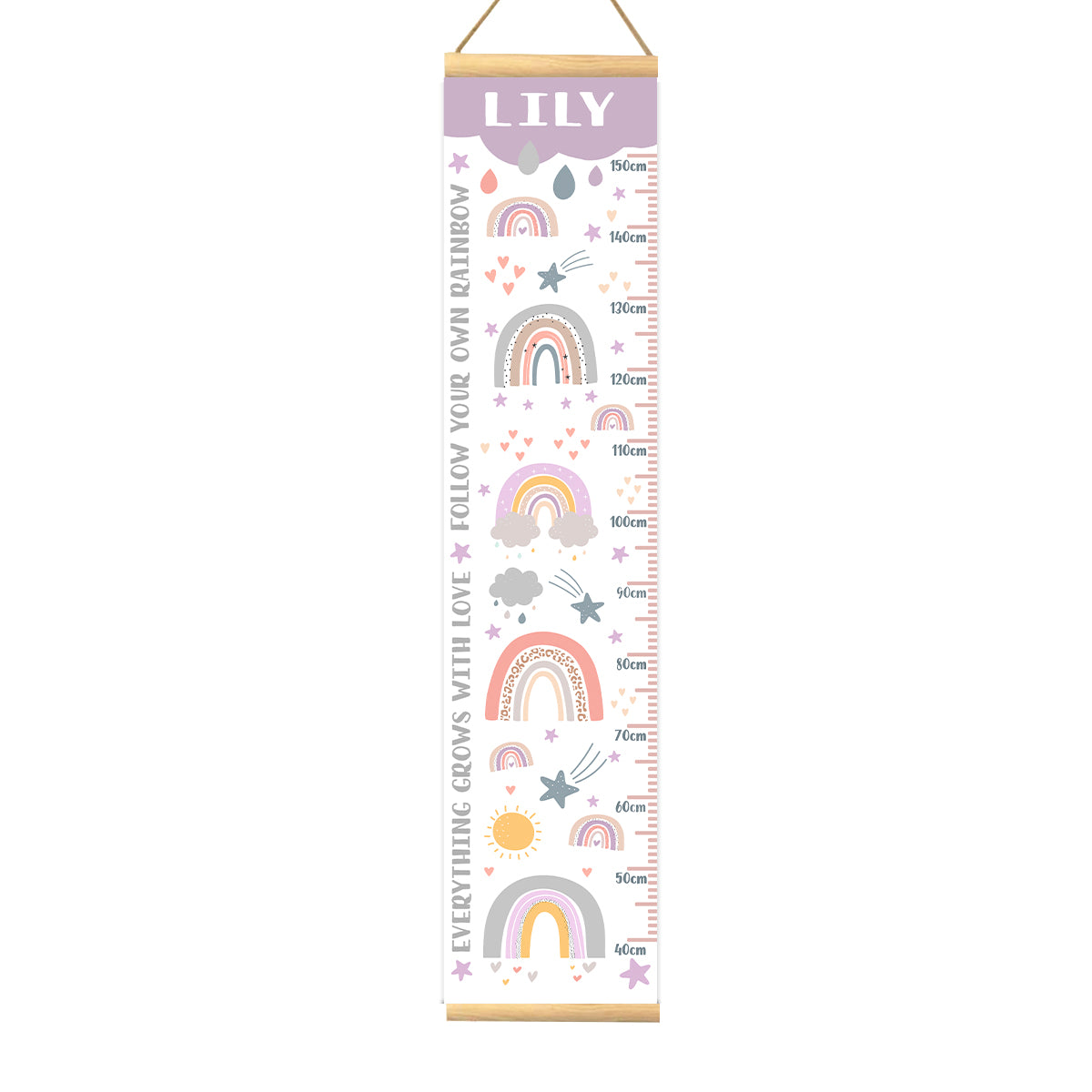 Height Chart – Rainbow - Purple | Growth Chart