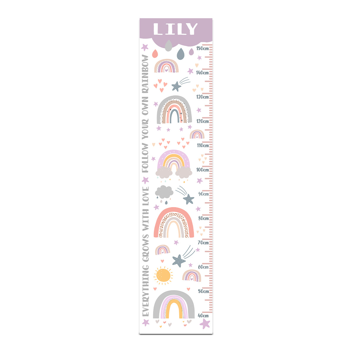 Height Chart – Rainbow - Purple | Growth Chart