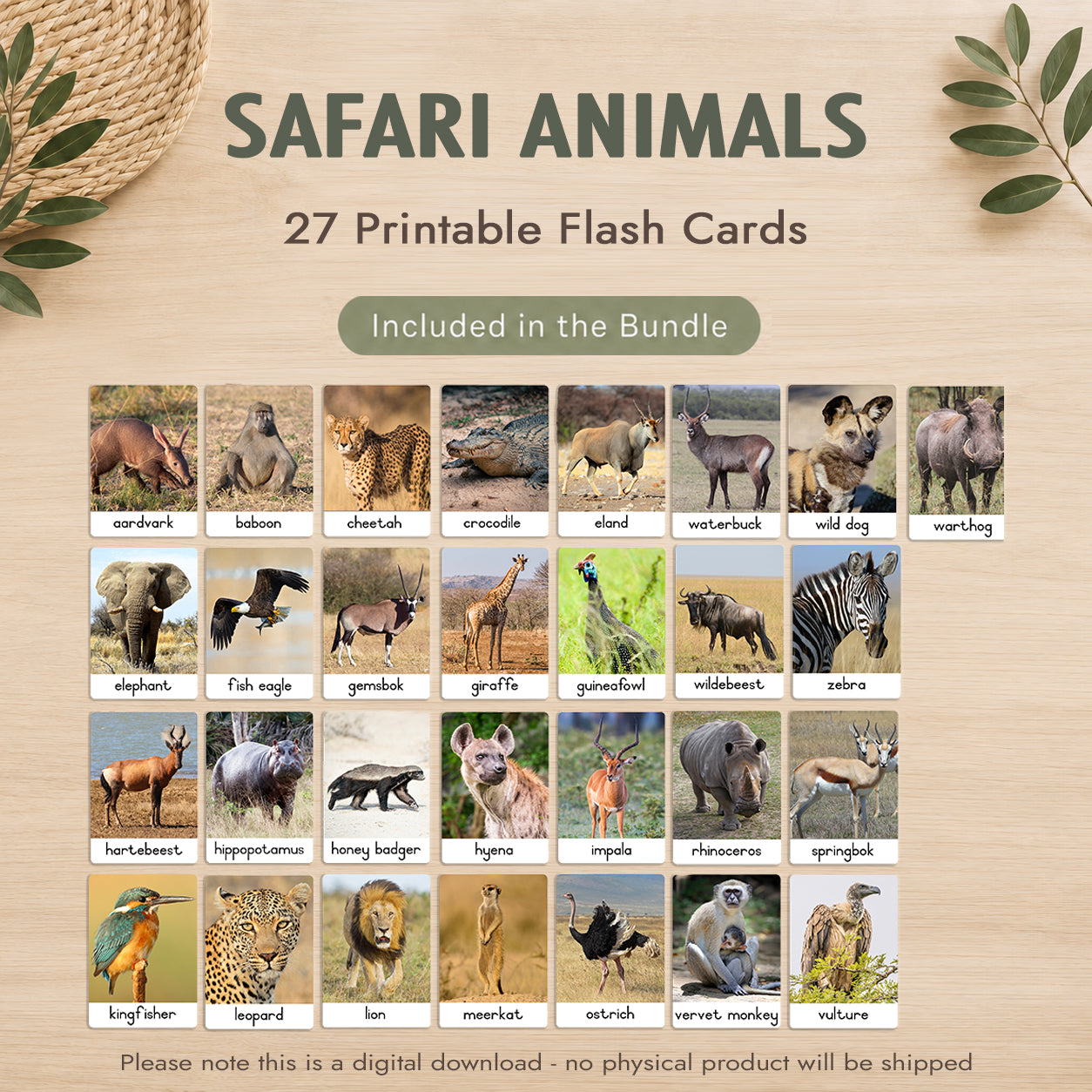 Montessori 3 Part Cards Big Bundle – English - Instant Download