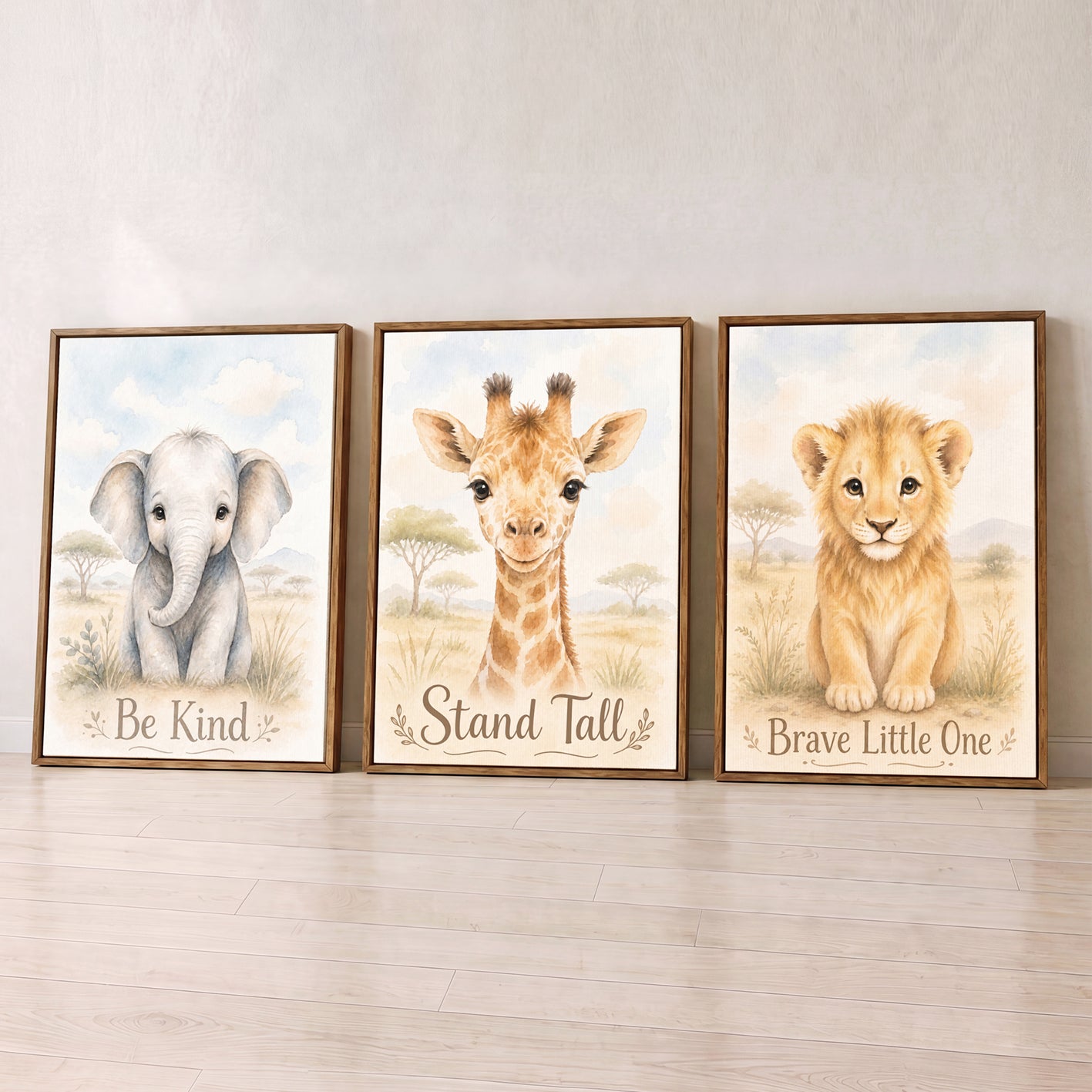 Little Safari Adventure - Set of 3 - Printed Wall Art