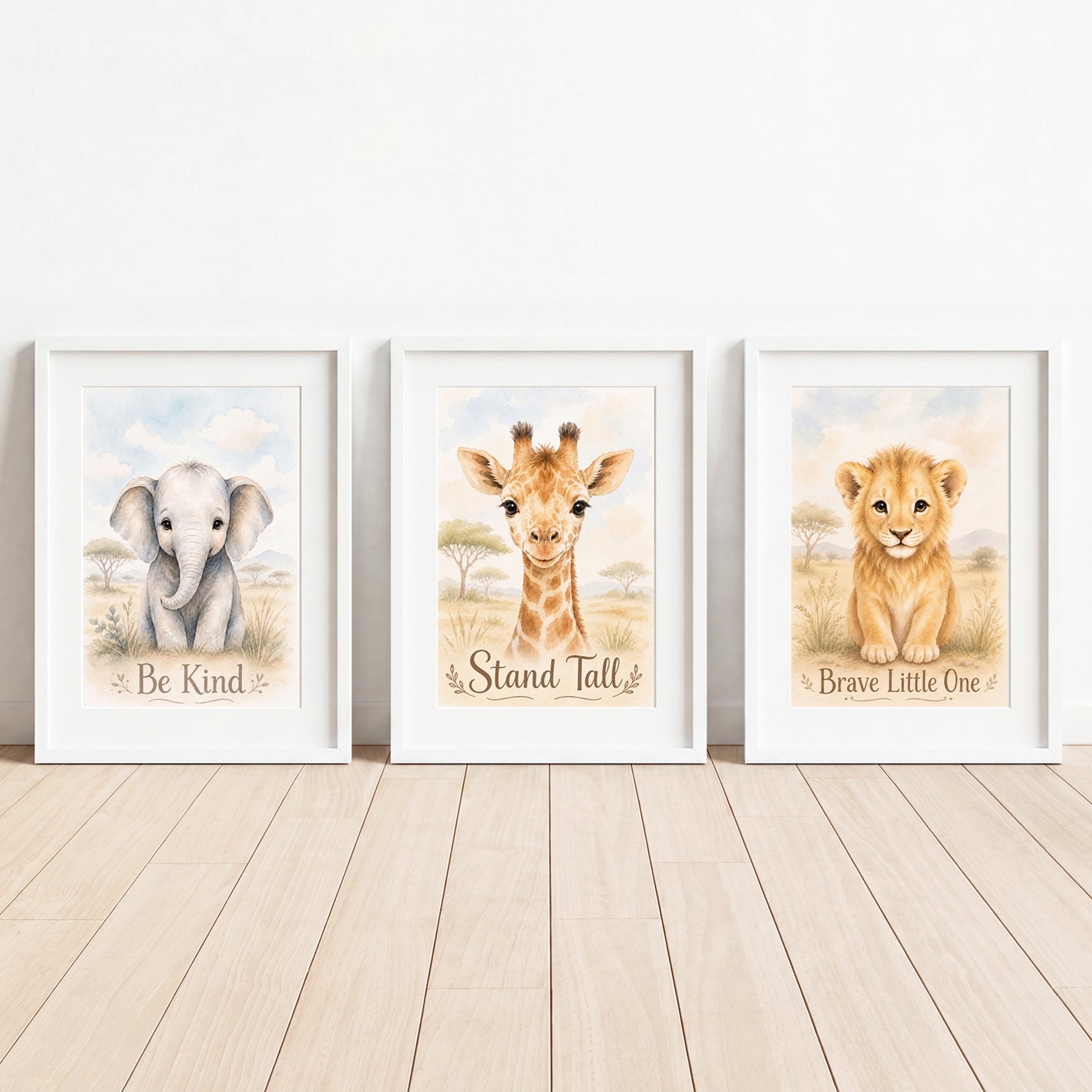 Little Safari Adventure - Set of 3 - Printed Wall Art