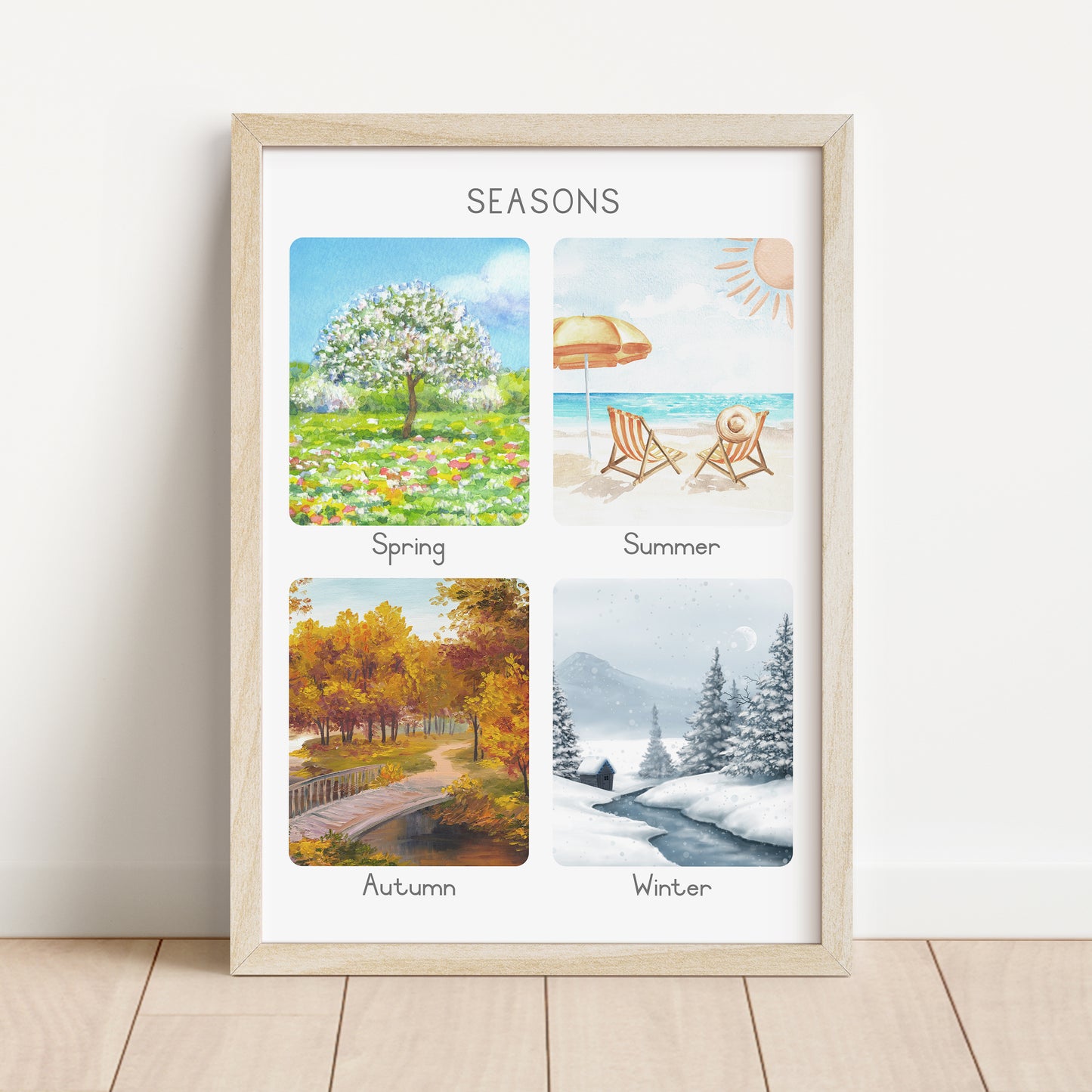 Seasons - Printable Wall Art - Instant Download
