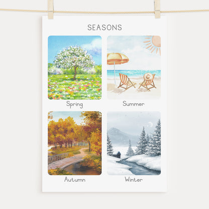 Seasons - Printable Wall Art - Instant Download