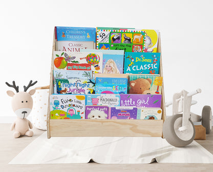 Kids Floor Bookshelf – WOOD | Montessori | Kids Bookshelf