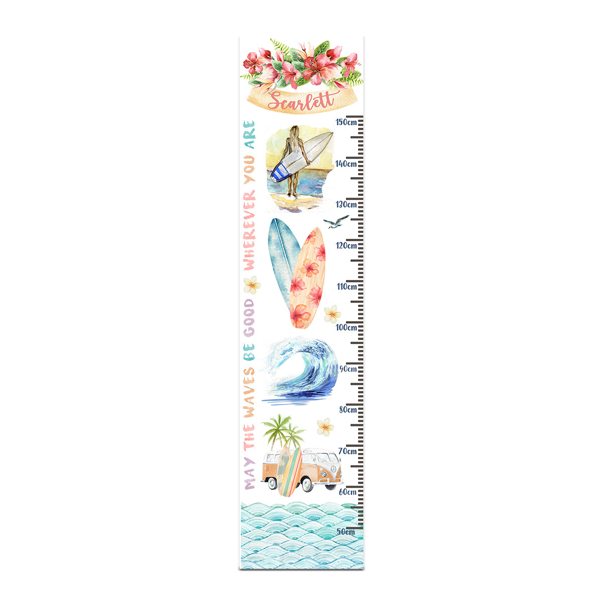 Height Chart – Surf – Girl | Growth Chart