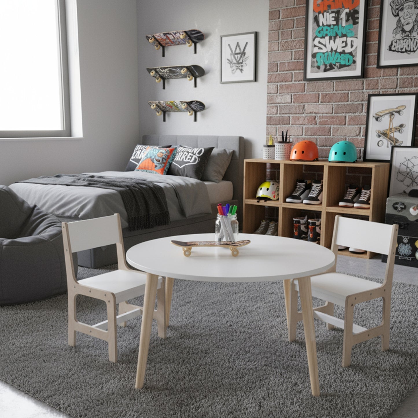 The Luna Kids Table & Chair Set | Wooden Children’s Furniture
