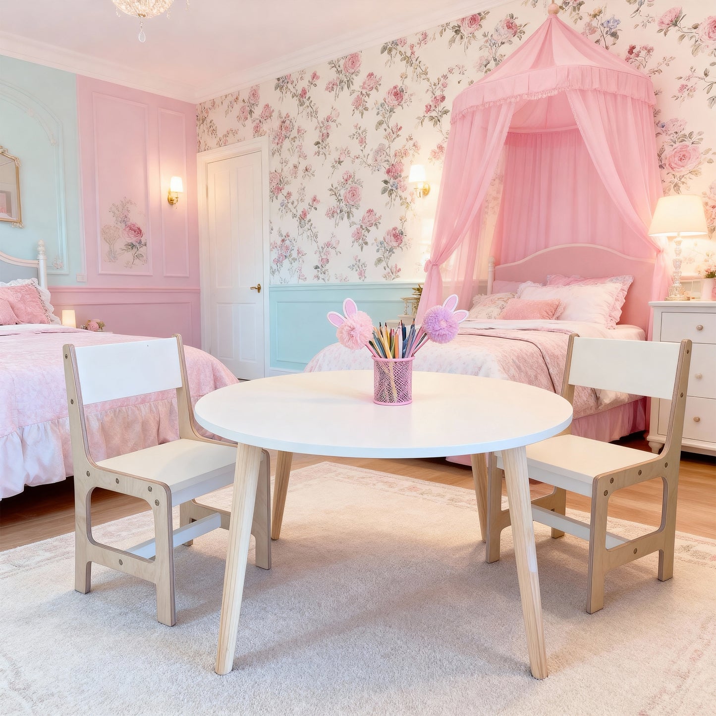 The Luna Kids Table & Chair Set | Wooden Children’s Furniture