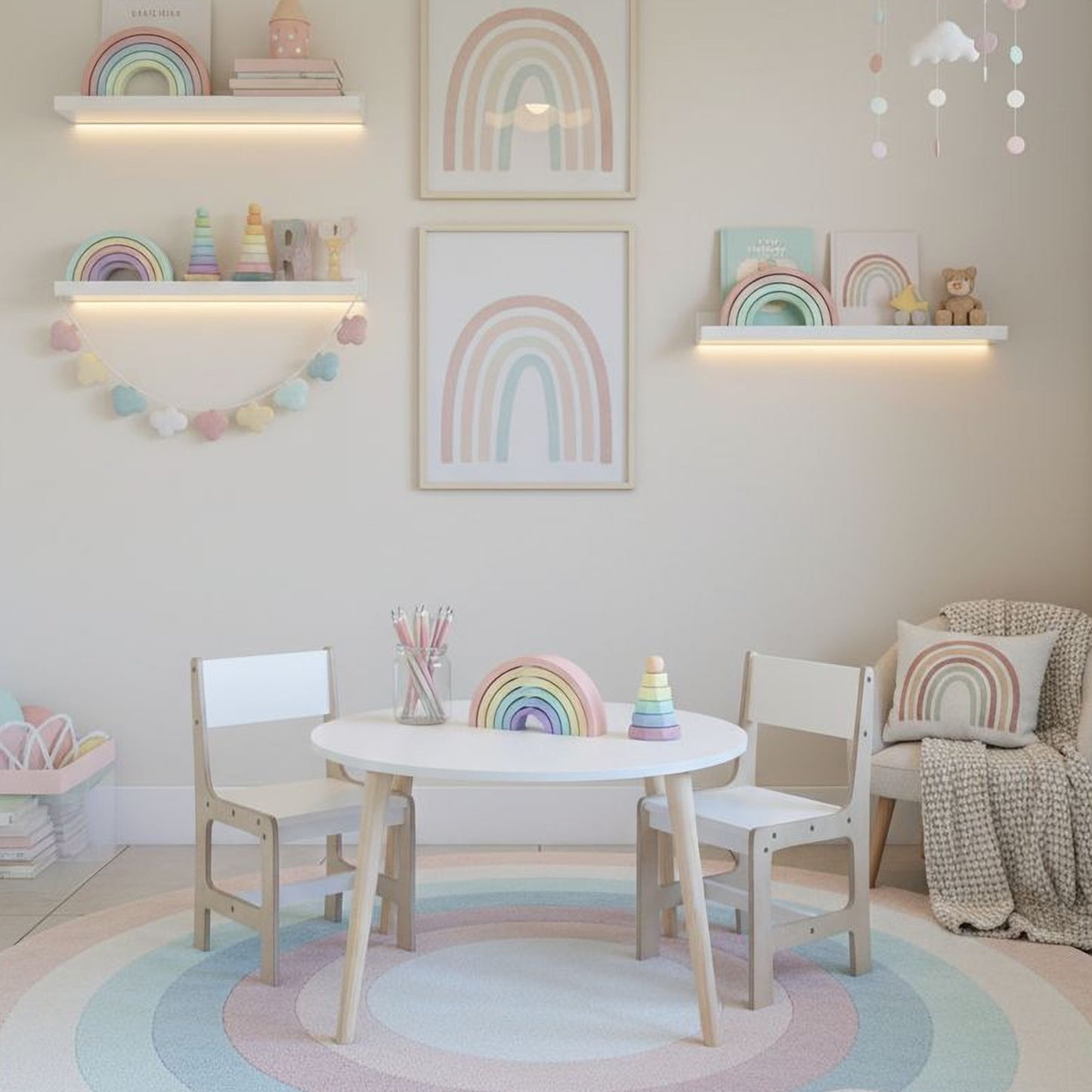 The Luna Kids Table & Chair Set | Wooden Children’s Furniture