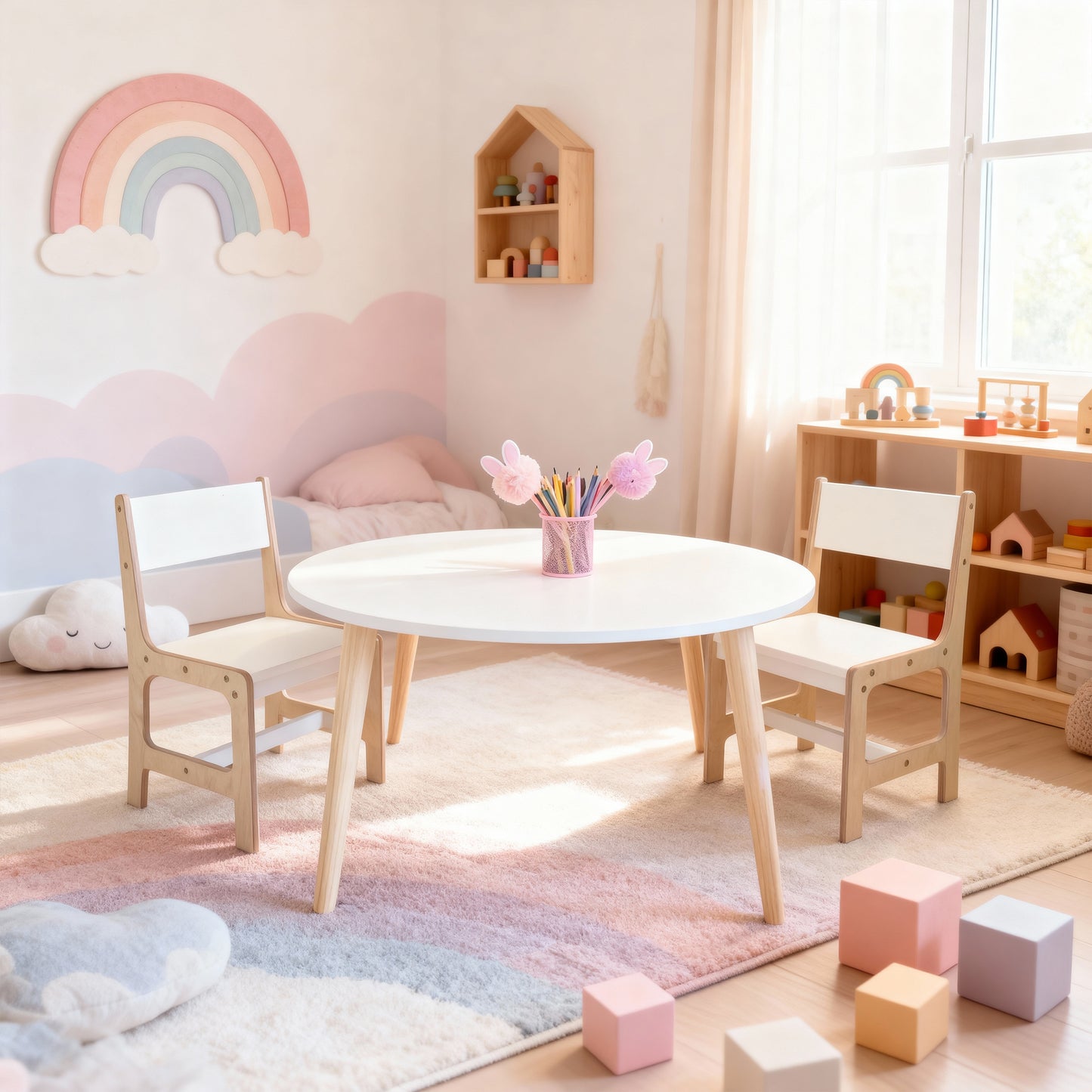 The Luna Kids Table & Chair Set | Wooden Children’s Furniture