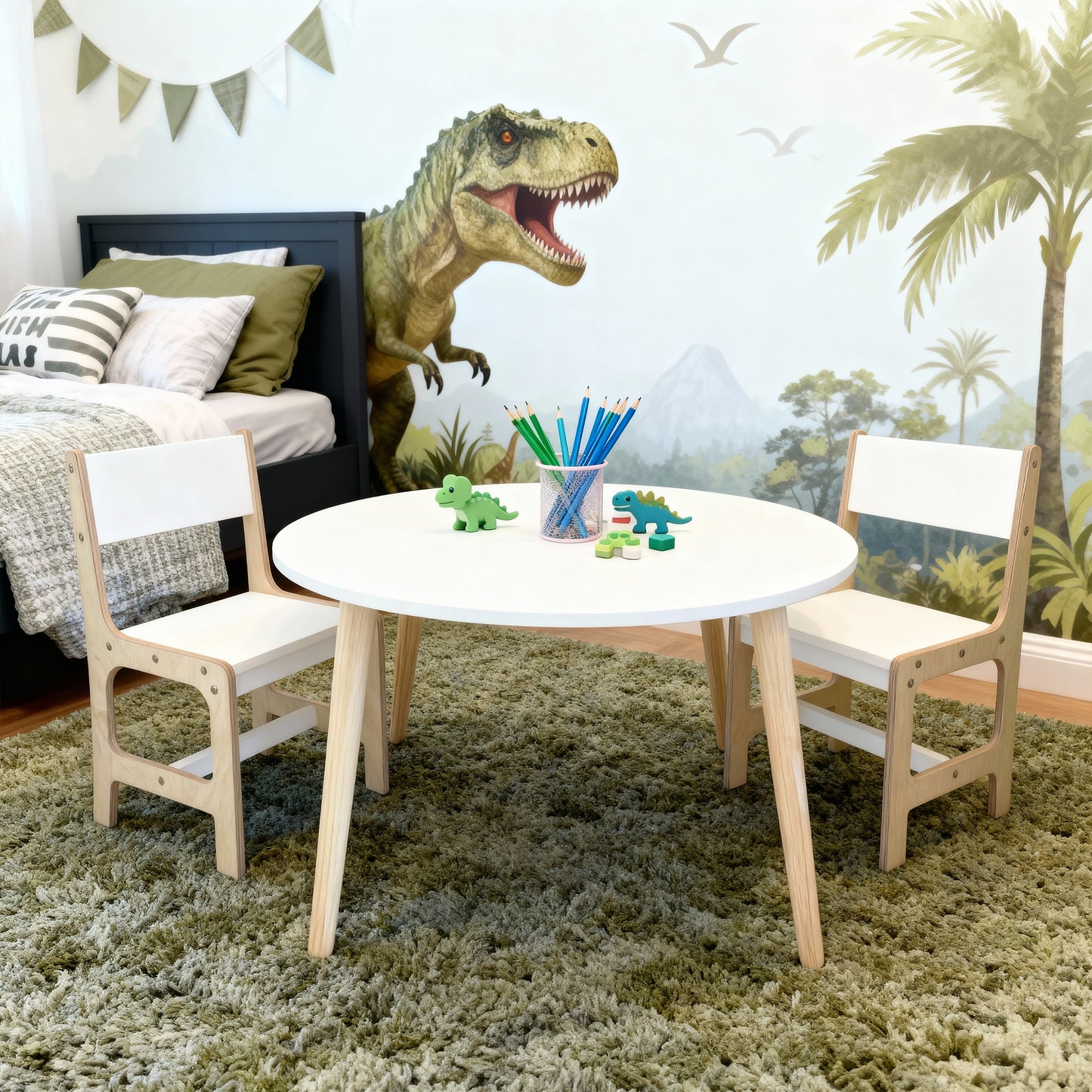The Luna Kids Table & Chair Set | Wooden Children’s Furniture