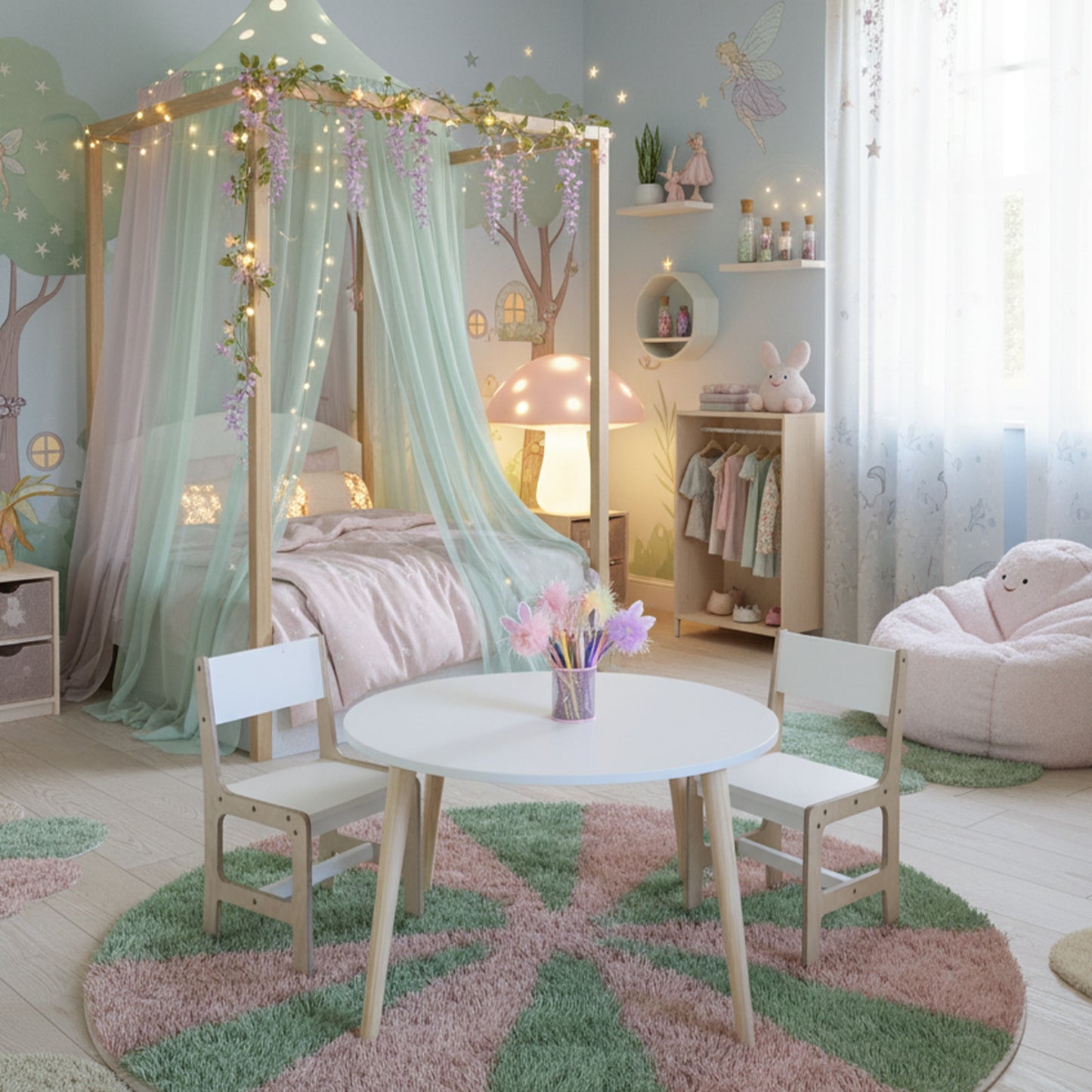 The Luna Kids Table & Chair Set | Wooden Children’s Furniture