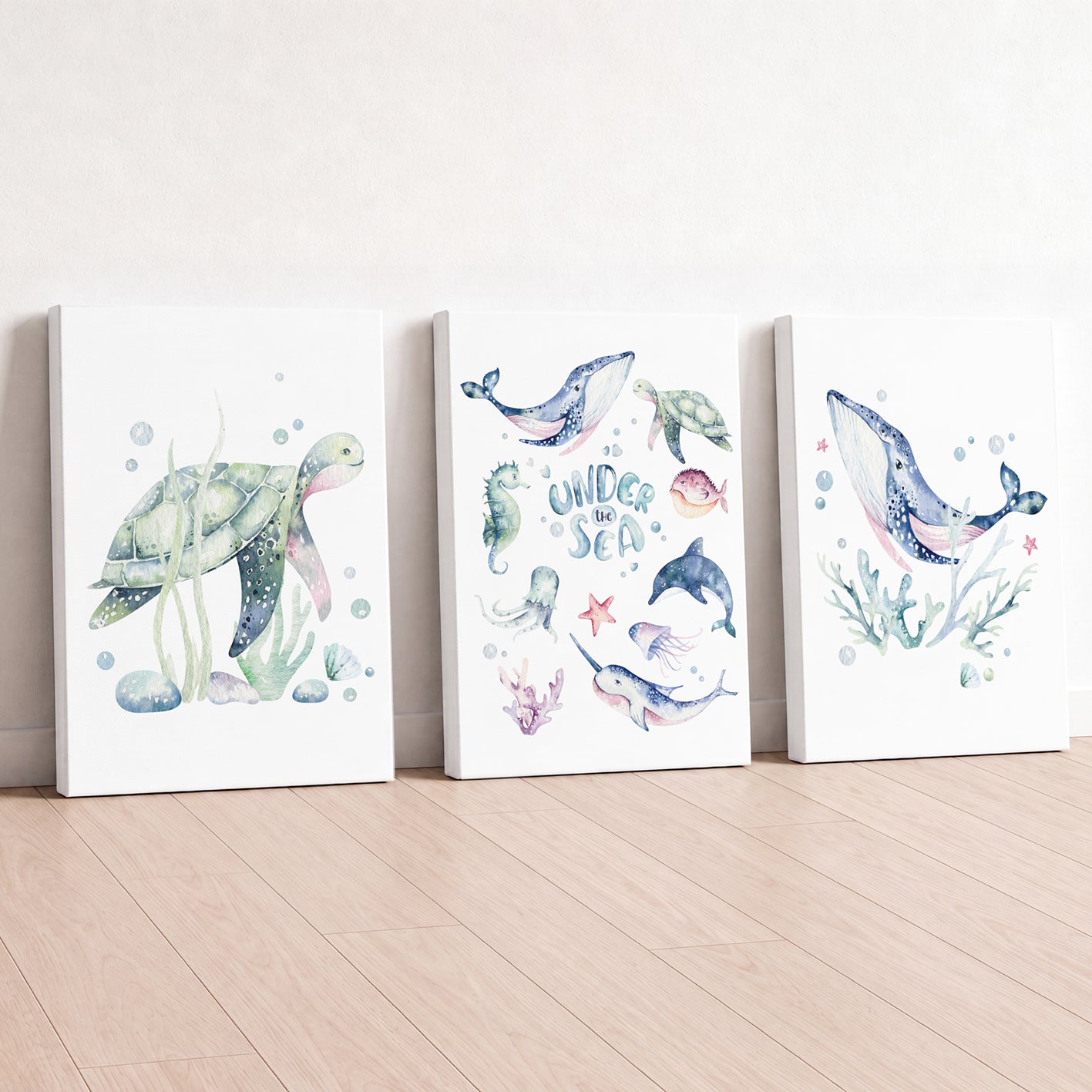 Under the Sea - Set of 3 - Printed Wall Art