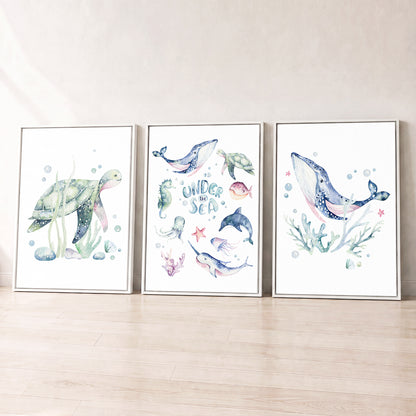Under the Sea - Set of 3 - Printed Wall Art