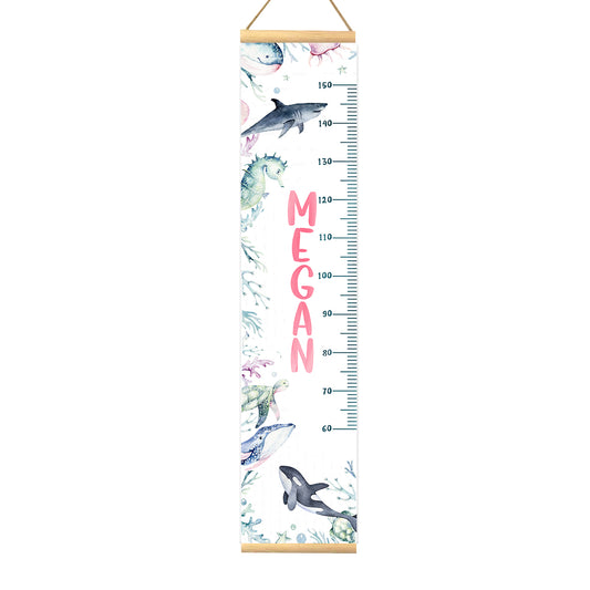 Height Chart – Under the Sea – Pink | Growth Chart