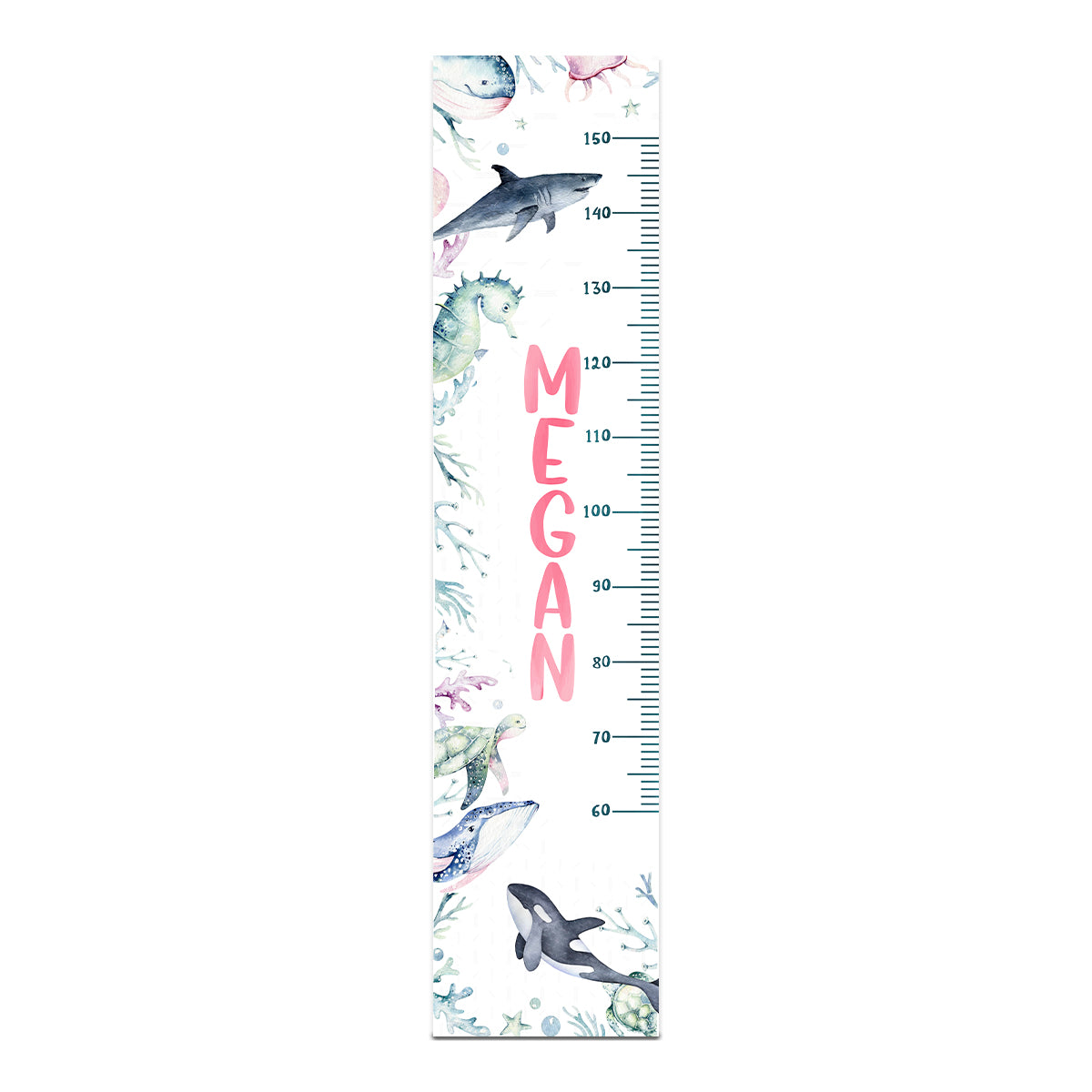 Height Chart – Under the Sea – Pink | Growth Chart