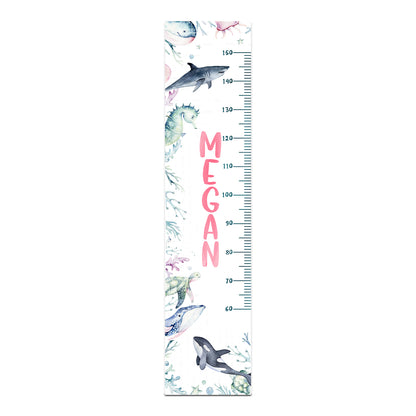Height Chart – Under the Sea – Pink | Growth Chart