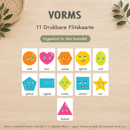 Montessori 3-Deel Kaarte Groot Bundel – Afrikaans - Onmiddellike Aflaai