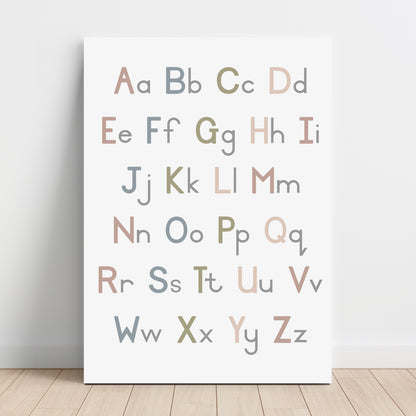 Alphabet Capitals & Lower Case - Printable Wall Art - Instant Download