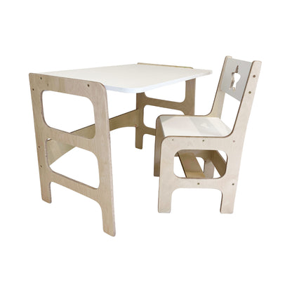 Kids Desk and Chair Set – White - 5-10 Years+