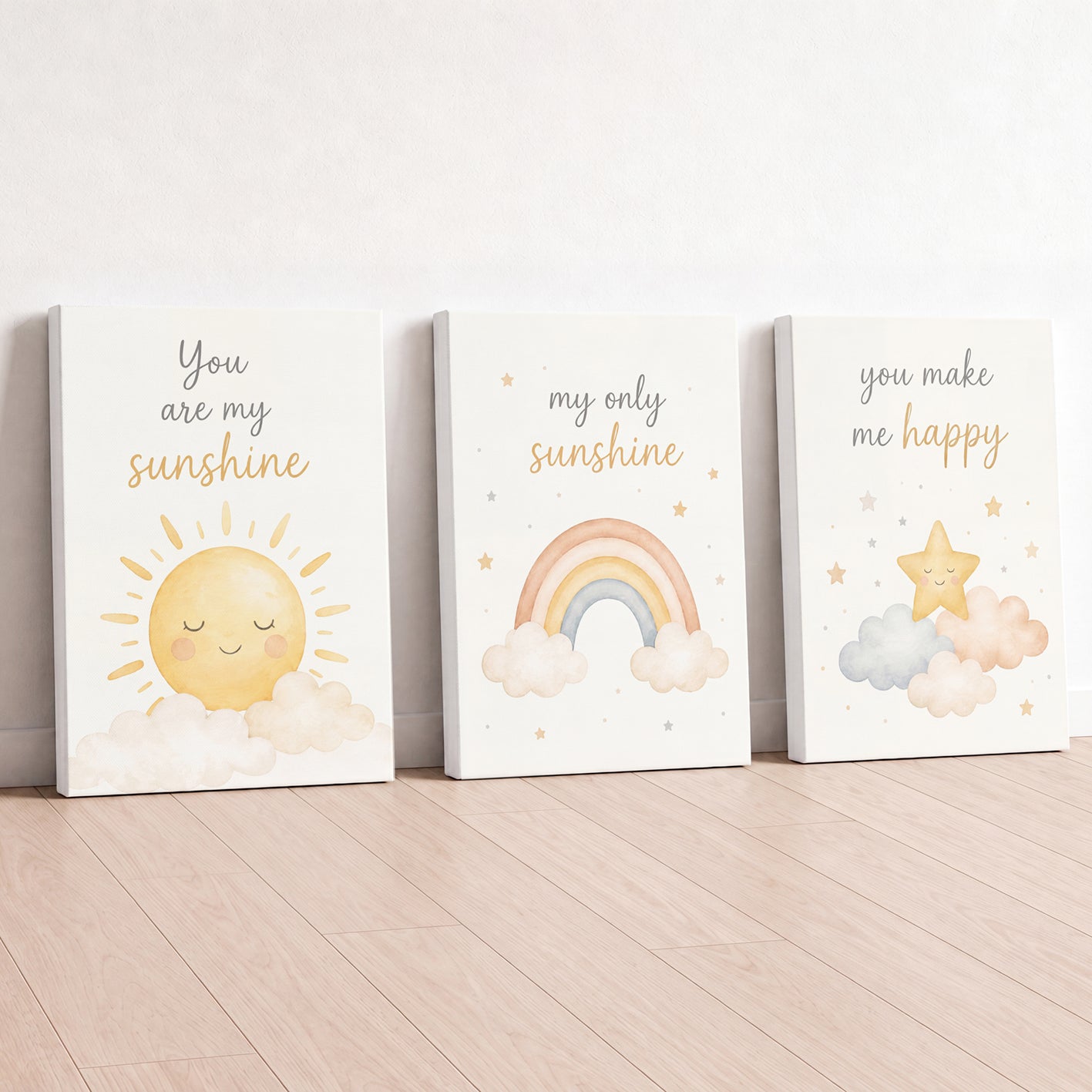 You Are My Sunshine - Set of 3 - Printed Wall Art